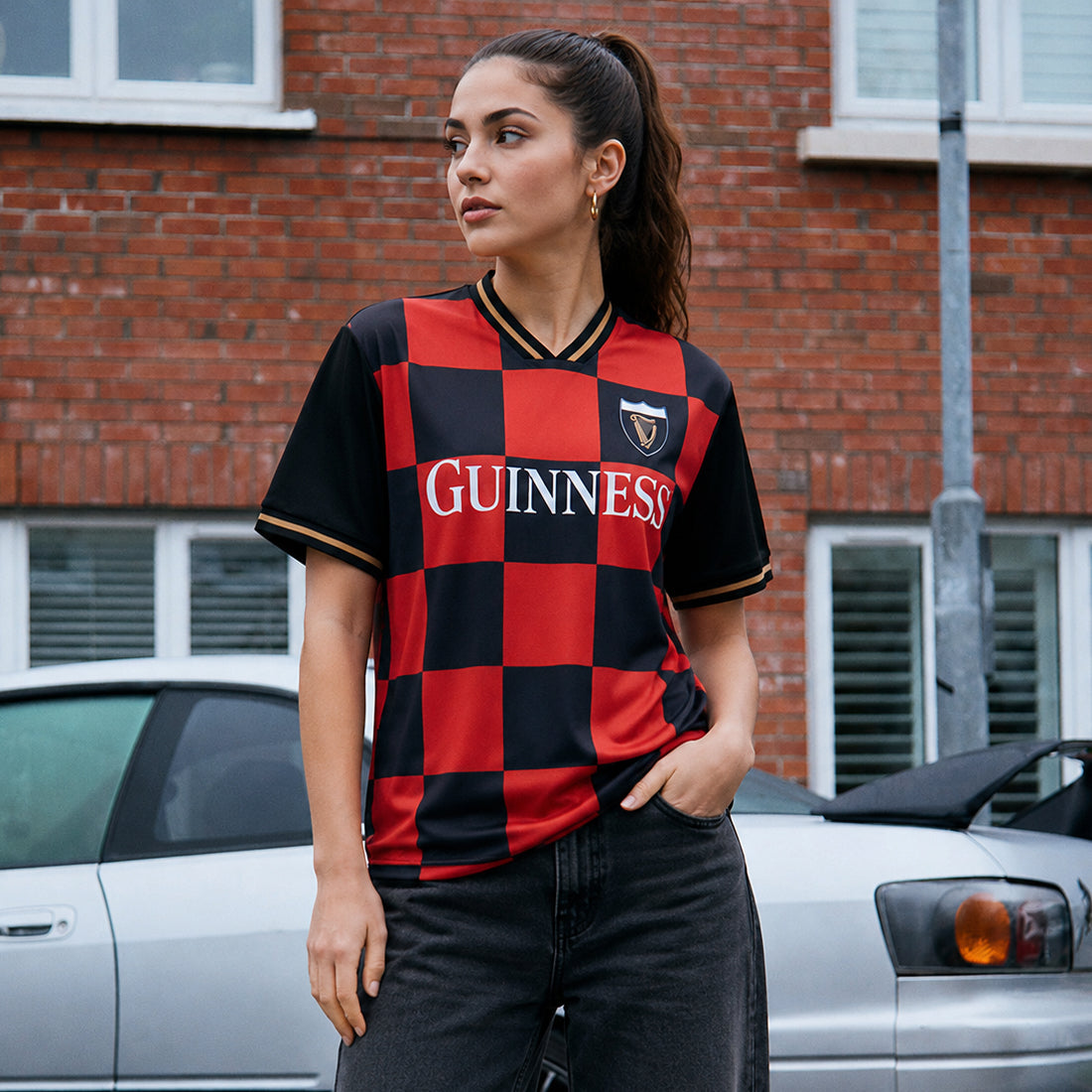 Guinness “Black & Red Check” Performance Top