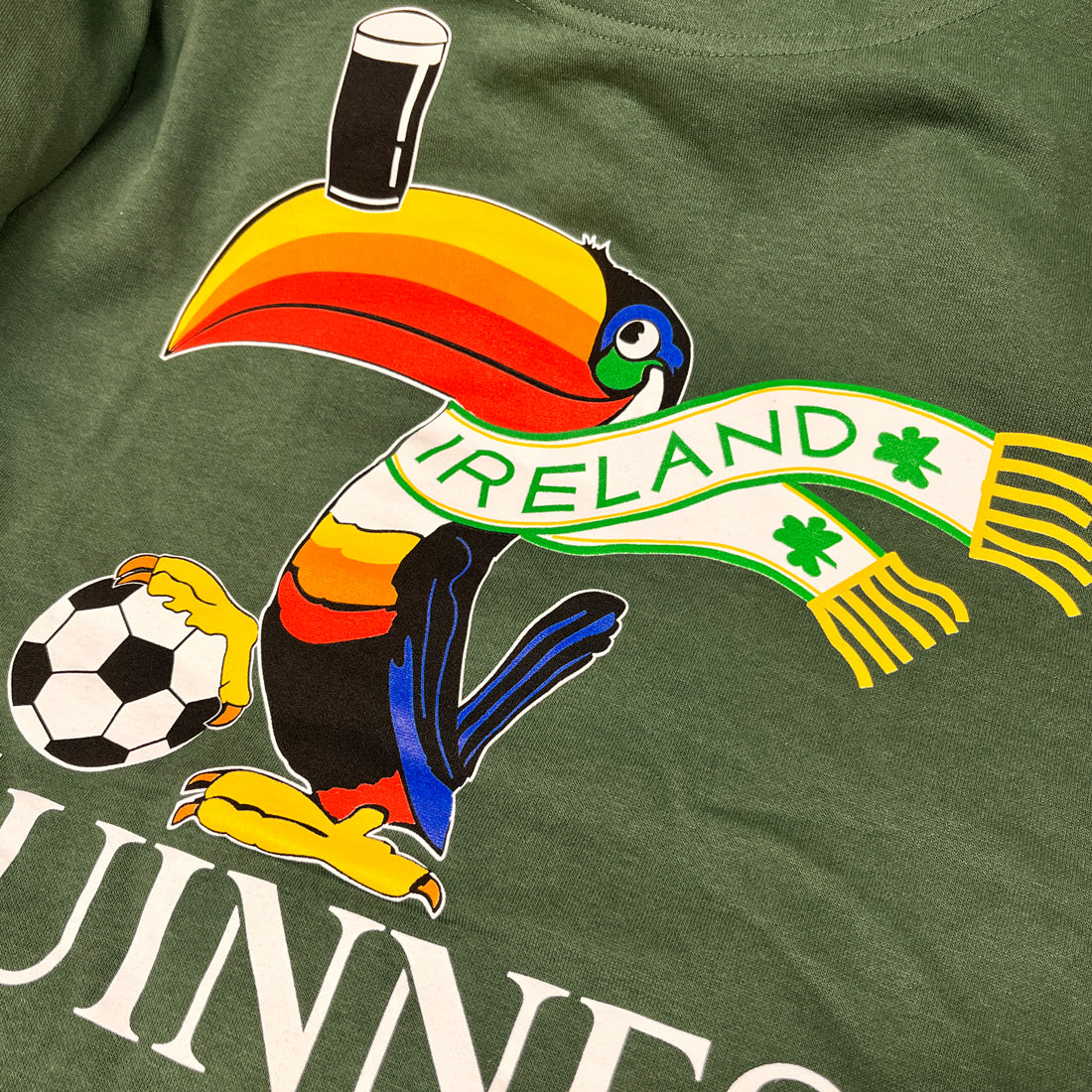 No Back Image/No Comp  Guinness Football Toucan Hoodie in Forest Green