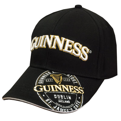 Guinness Classic Label Baseball Cap in Black