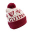 Guinness Festive Harp Knit Bobble Hat in Cream & Burgundy