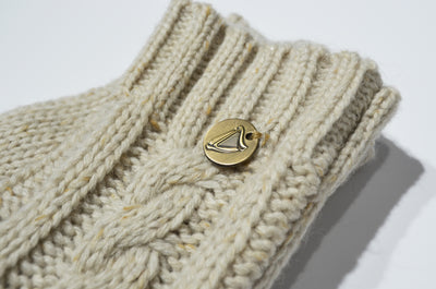 Natural Guinness Cable Rib Knit Gloves