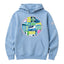 Green Island Eire Cross Hoodie in Blue