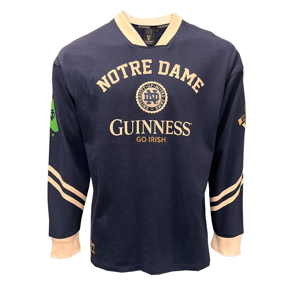 NAVY/CREAM GUINNESS NOTRE DAME AMERICAN FOOTBALL TOP