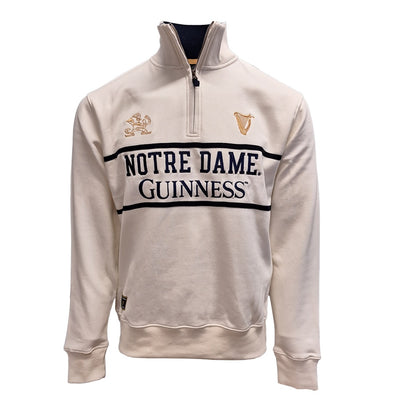 CREAM/NAVY NOTRE DAME GUINNESS 1/4 ZIP
