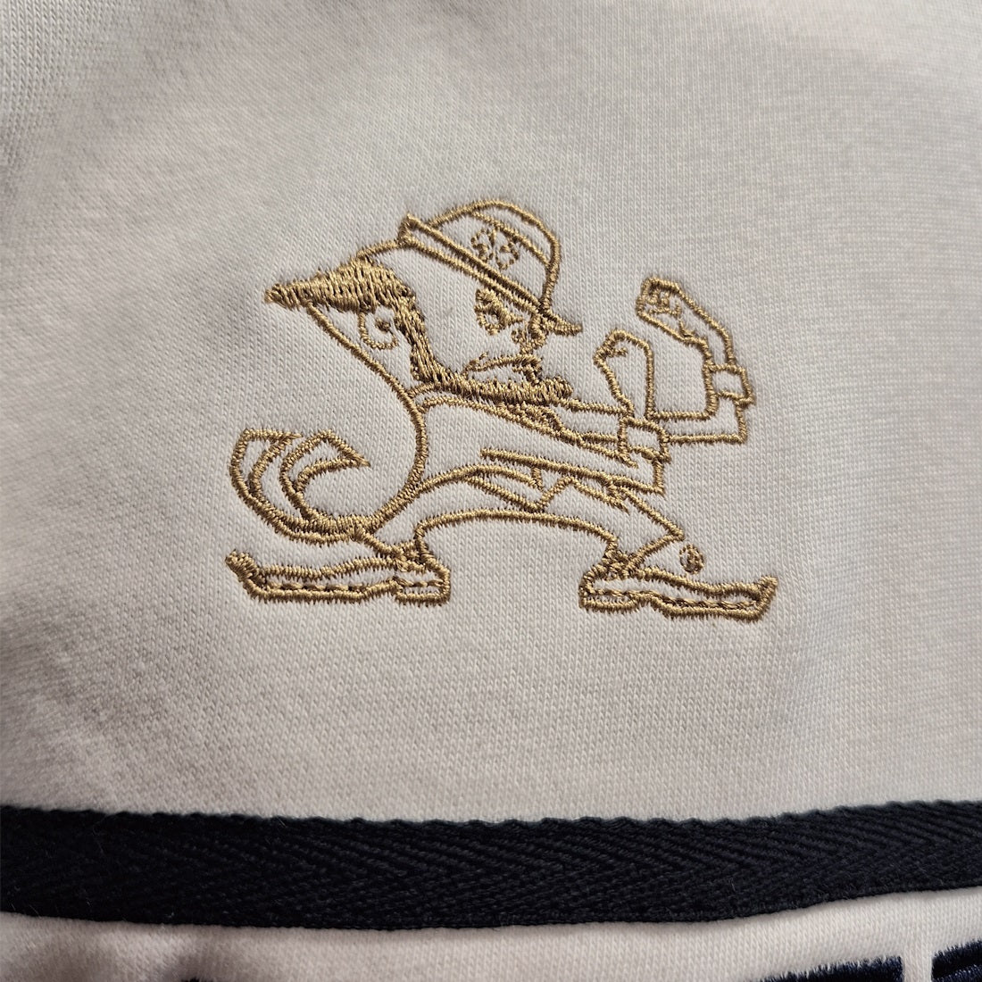CREAM/NAVY NOTRE DAME GUINNESS 1/4 ZIP