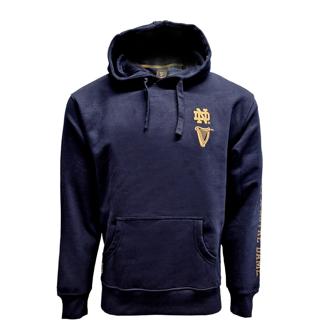NAVY NOTRE DAME GUINNESS LOGO SLV PRINT HOODIE