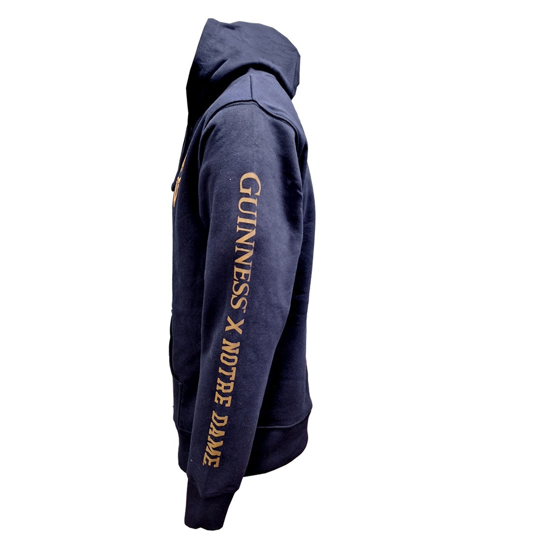 NAVY NOTRE DAME GUINNESS LOGO SLV PRINT HOODIE