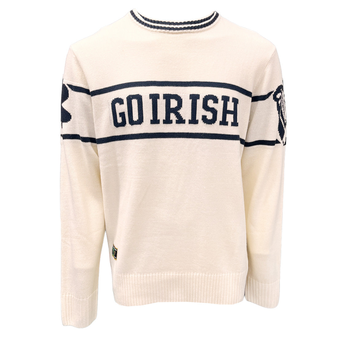 NATURAL/NAVY GO IRISH JUMPER