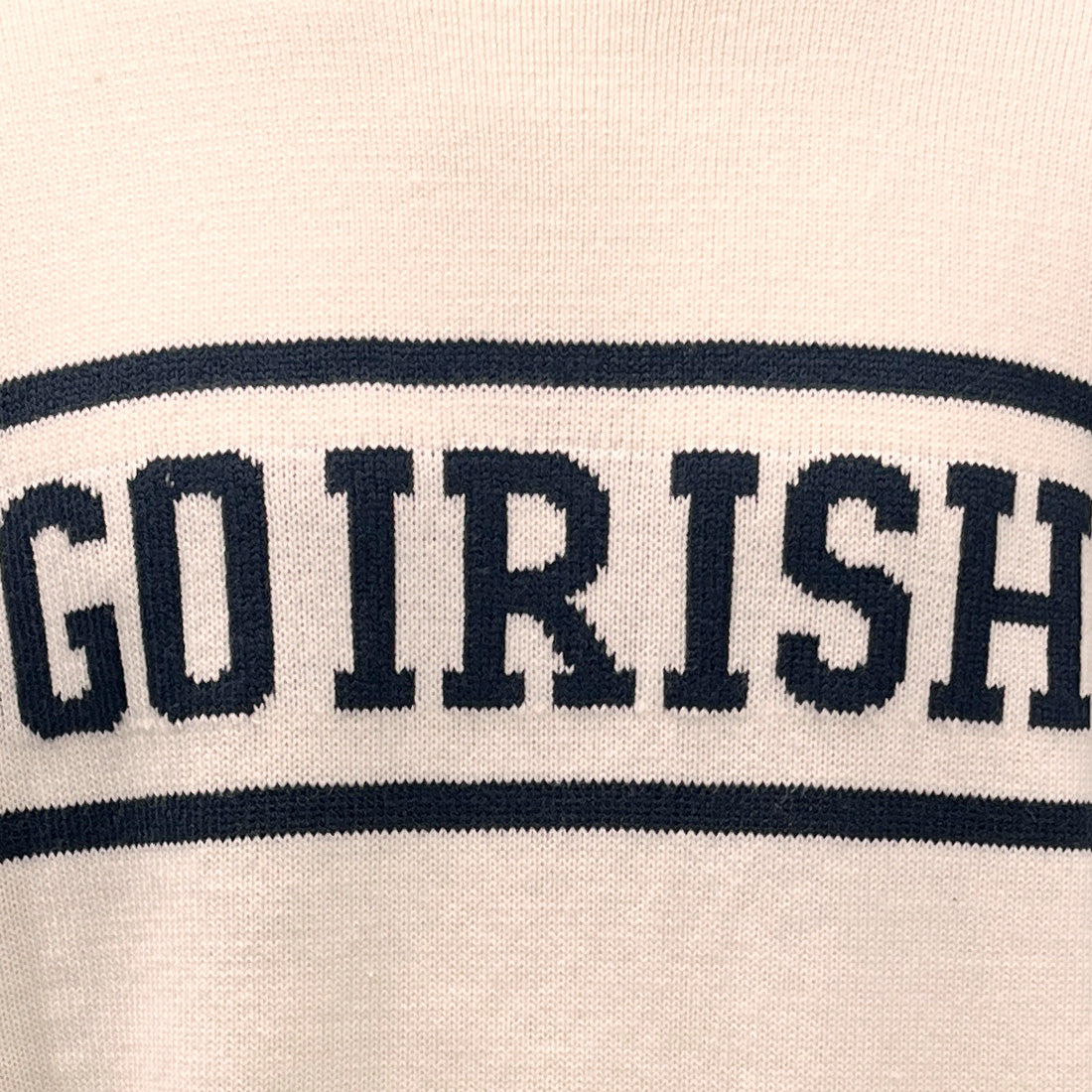 NATURAL/NAVY GO IRISH JUMPER