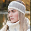 Melange Rib Knit Headband in Green & Cream