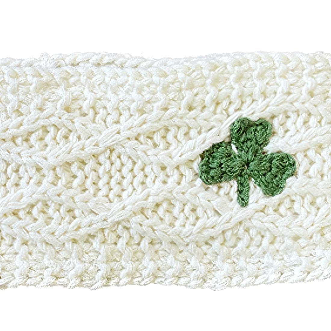 Aran Shamrock Headband in Cream
