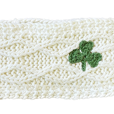 Aran Shamrock Headband in Cream