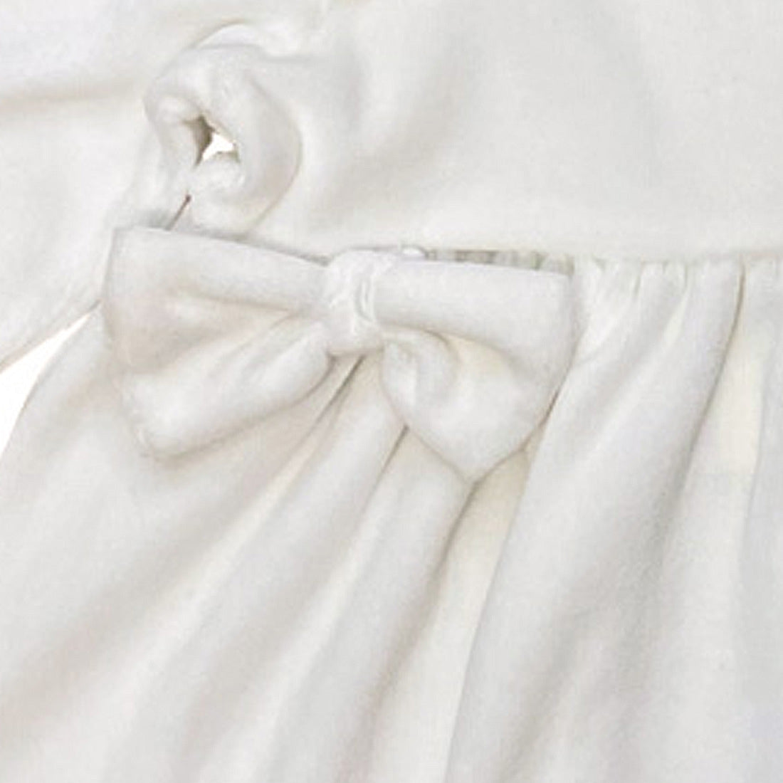 Baby Velour Sheep Dress in Cream