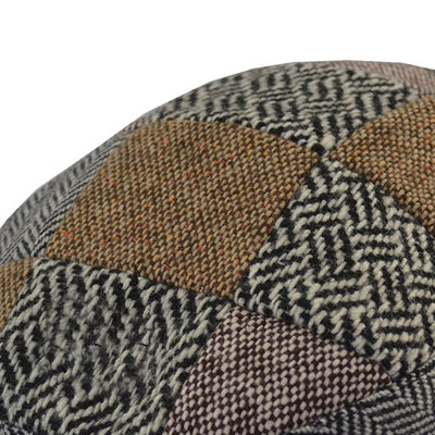 Patrick Francis Adults Mutli Tweed Patch Flat Cap