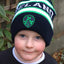 Ireland Knitted Kids Hat in Navy, Green & White