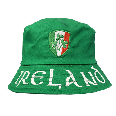 Ireland Reversible Bucket Hat in Emerald & White