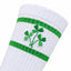 Shamrock Adults Sports Socks in White & Emerald