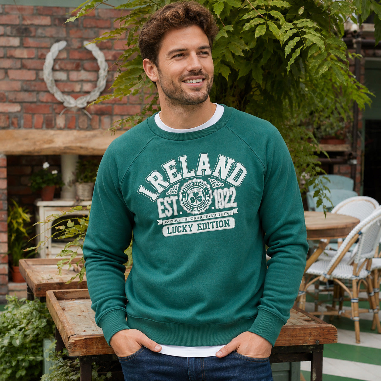 Bottle Green Republic of Ireland Sweatshirt