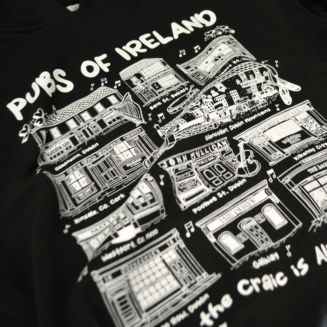 Pubs of Ireland Hoodie in Black