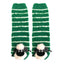 Traditional Craft Green/ White Stripe 3D Sheep Slipper Socks