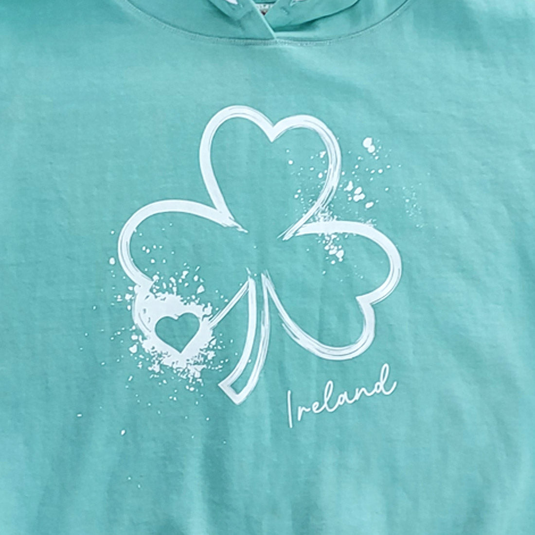 Shamrock Kids Hoodie in Ocean Green