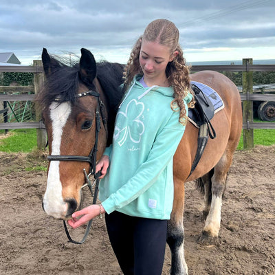 Shamrock Kids Hoodie in Ocean Green