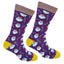 Santa Two Pack Mens Socks in Yellow & Purple