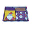 Santa Two Pack Mens Socks in Yellow & Purple