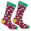 Christmas Pudding Two Pack Men's Socks in Red & Green