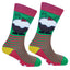 Christmas Pudding Two Pack Men's Socks in Red & Green