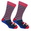 3D Deer Novelty Christmas Mens Socks in Navy & Red