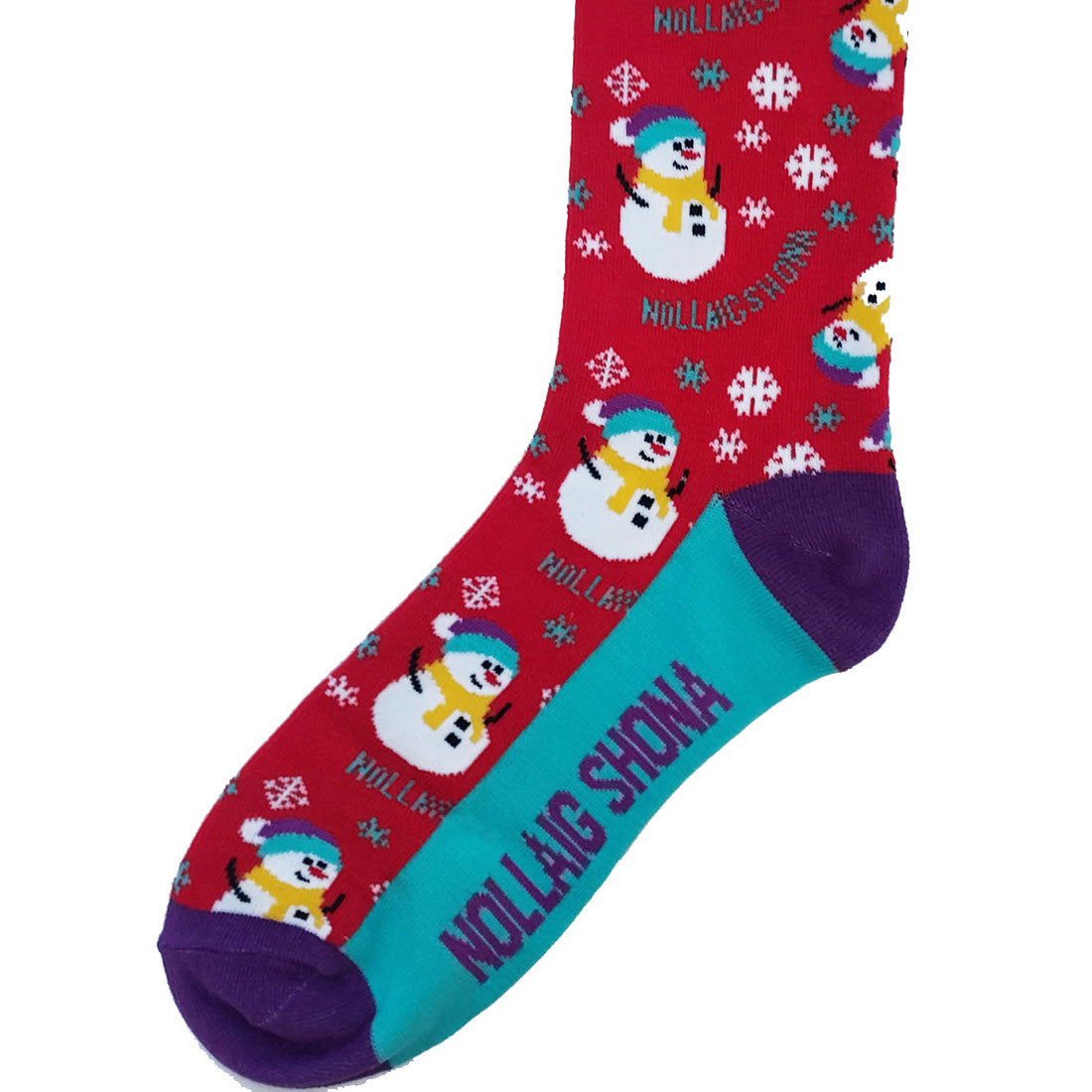 Rudolph Two Pack Mens Socks in Green & Purple
