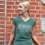 Trinity College Dublin Moss Green Slub Sequin Ladies T-shirt