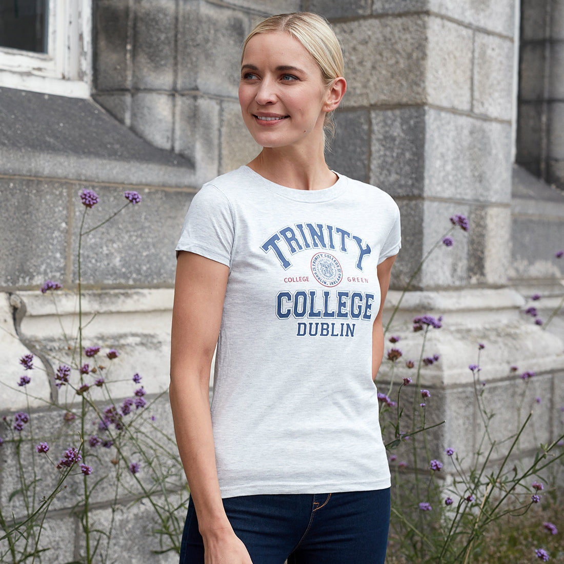 Trinity College Dublin Grey Ladies T-shirt