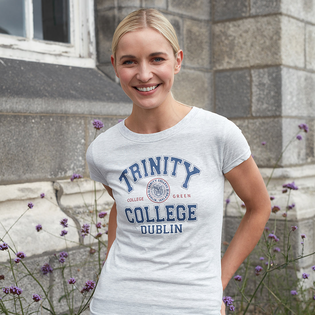Trinity College Dublin Grey Ladies T-shirt