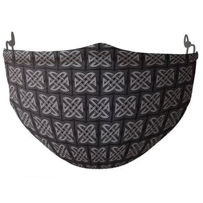 Adults Black & Grey Celtic Knot Barrier Mask (NSAI SWIFT 19 Compliant)