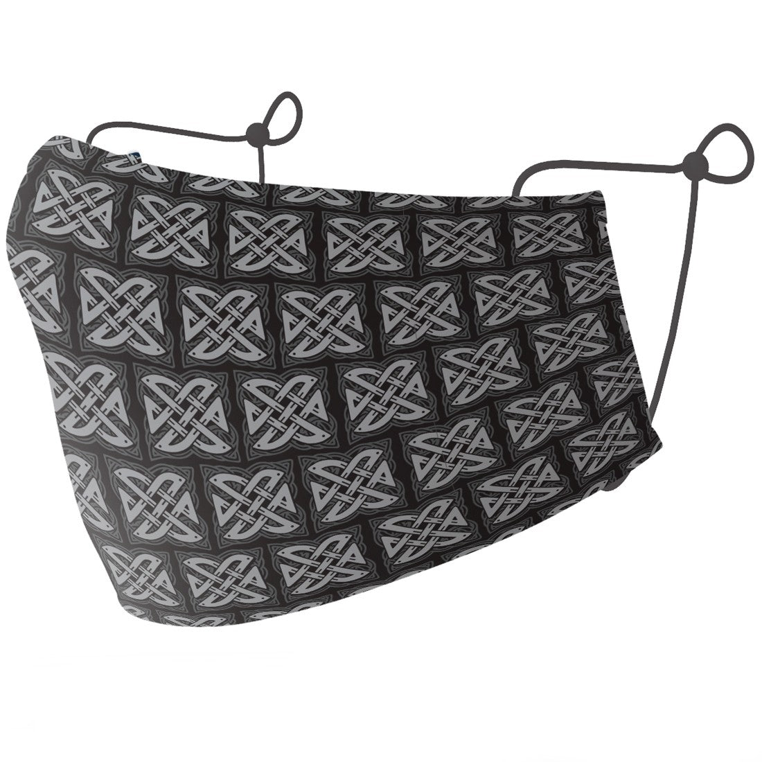 Adults Black & Grey Celtic Knot Barrier Mask (NSAI SWIFT 19 Compliant)
