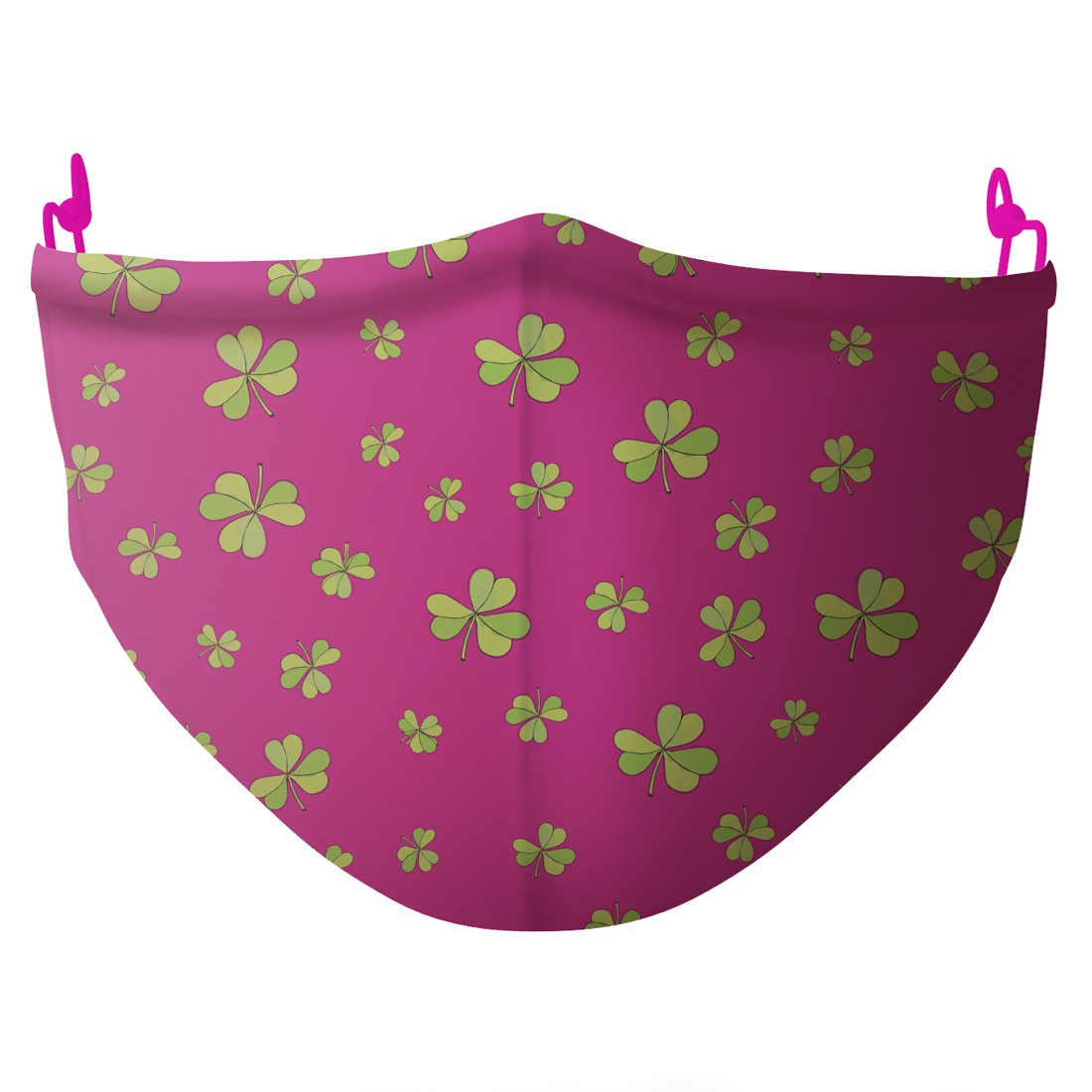 Adults Cerise Shamrock Barrier Mask (NSAI SWIFT 19 Compliant)