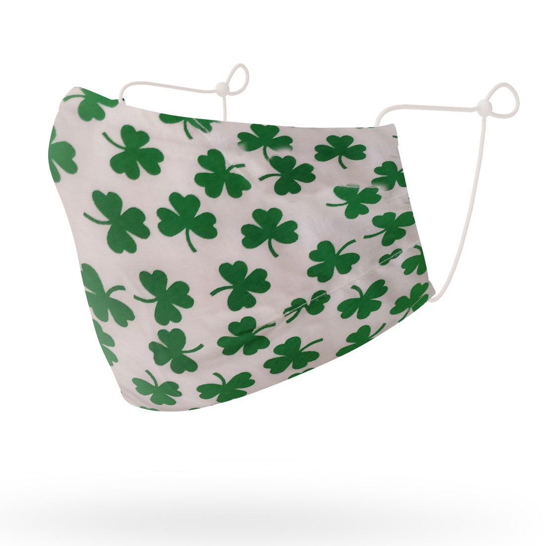 Adults White all over Shamrock Barrier Mask (NSAI SWIFT 19 Compliant)