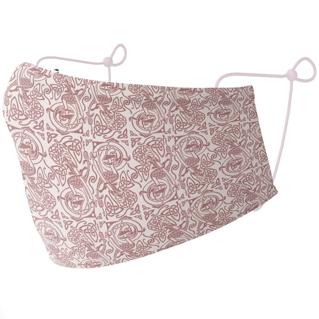 Adults White & Dusky Pink Celtic Barrier Mask (NSAI SWIFT 19 Compliant)