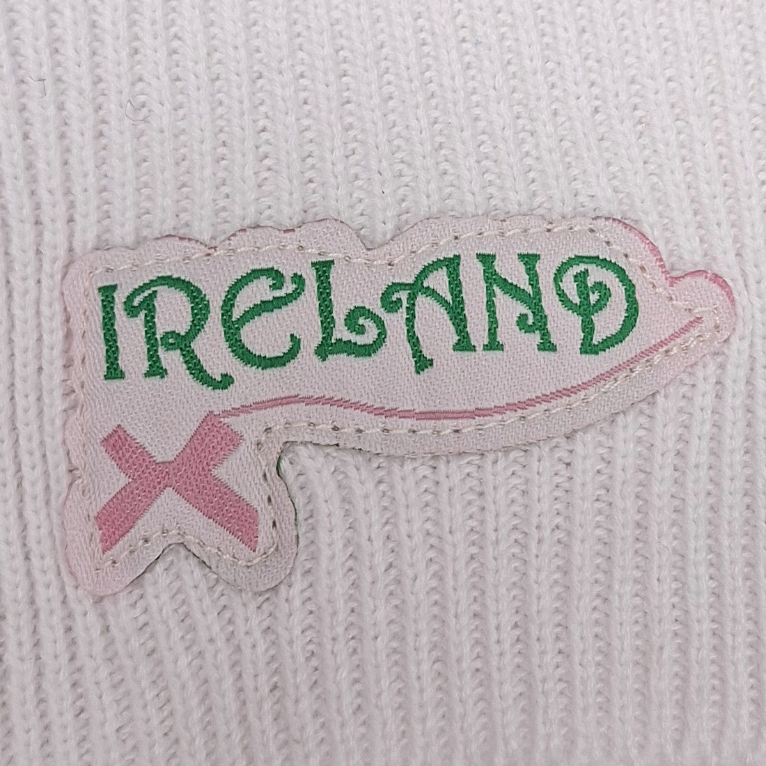 All-Over Shamrock Kids Cardigan in White