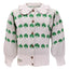 All-Over Shamrock Kids Cardigan in White