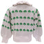 All-Over Shamrock Kids Cardigan in White