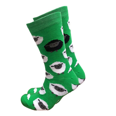 All-Over Sheep Adults Socks in Green