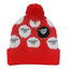 All Over Sheep Kids Knit Hat in Red