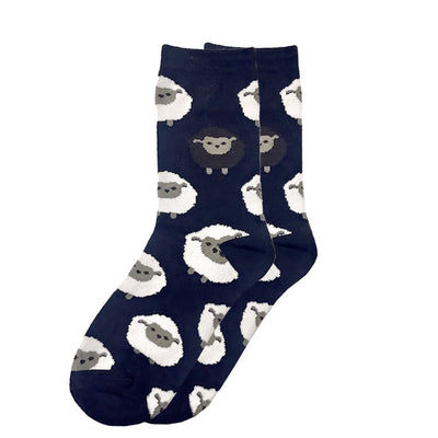 All Over Sheep Kids Socks in Navy