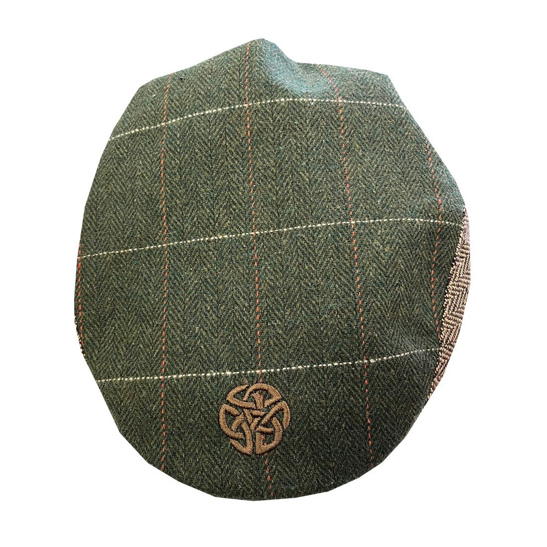 BK Celtic Knot Kids Flat Cap in Bottle Green & Brown