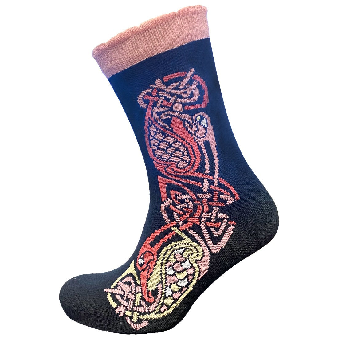 BK Celtic Ladies Socks in Black & Pink