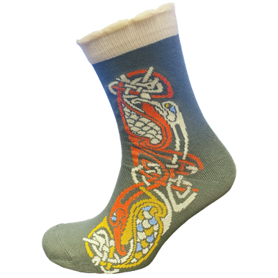BK Celtic Ladies Socks in Thyme & Cream