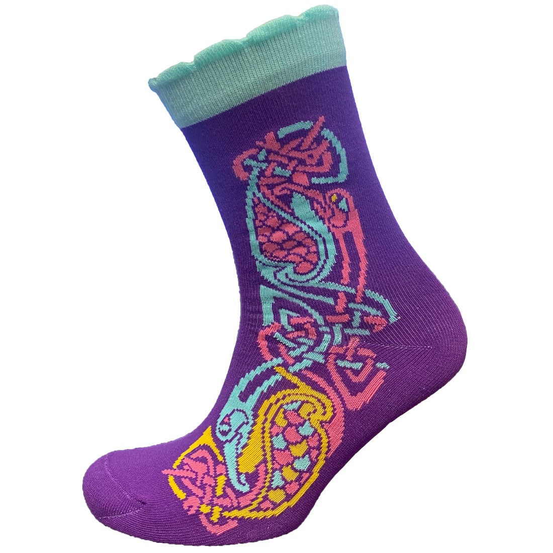 BK Celtic Ladies Socks in Purple & Turquoise